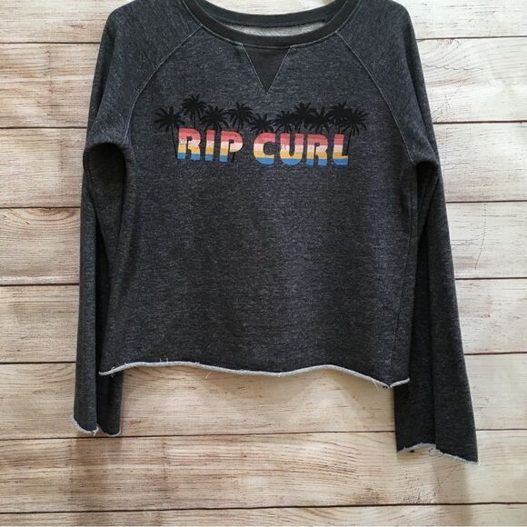 RIP CURL CROPPED SWEATSHIRT IN GRAY‎ - Picture 1 of 5